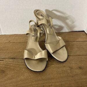 M.P.S. Dorrie Leather Sole Tan Sandals 7M
